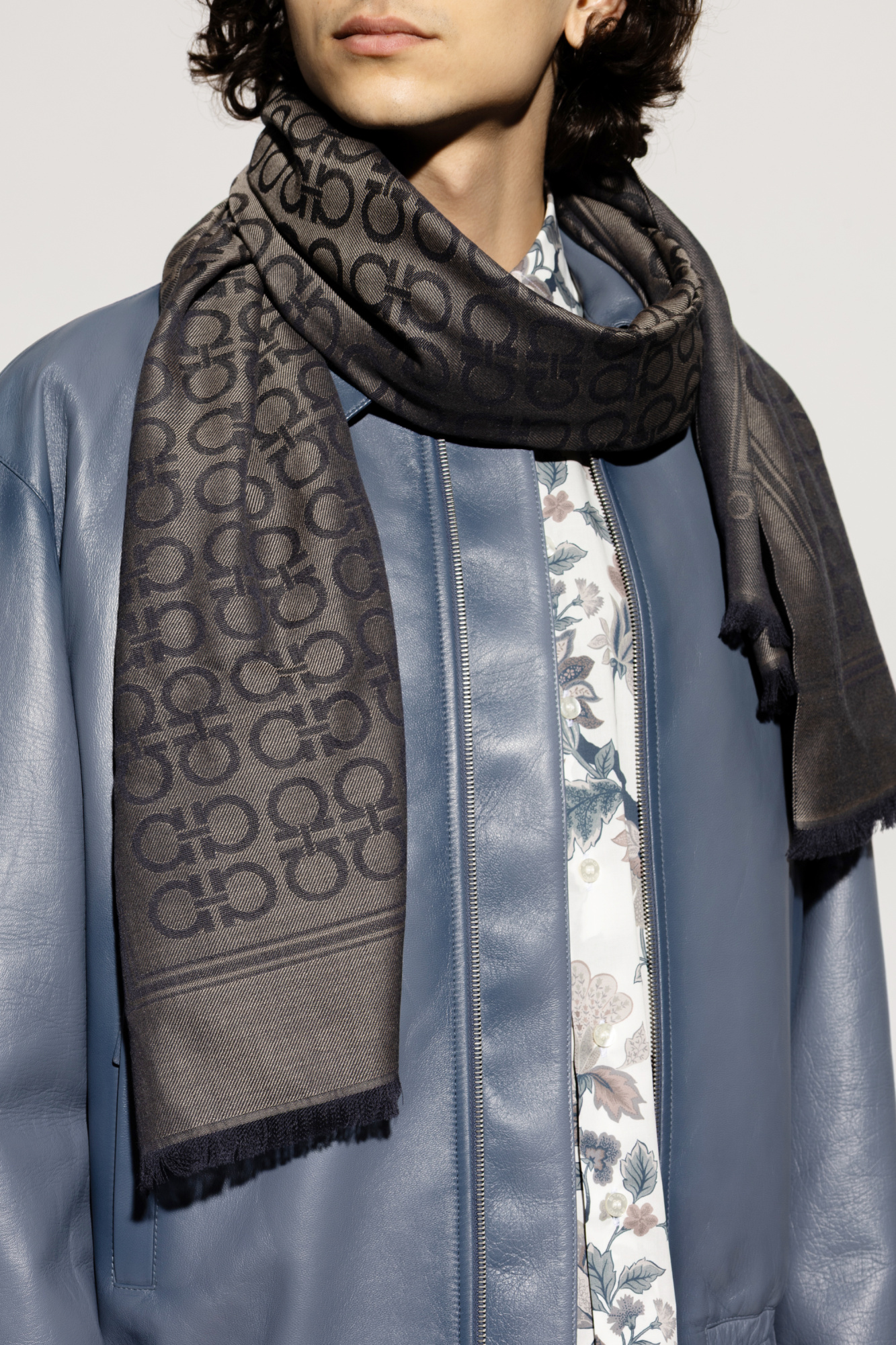FERRAGAMO Scarf with monogram | Men's Accessories | Vitkac